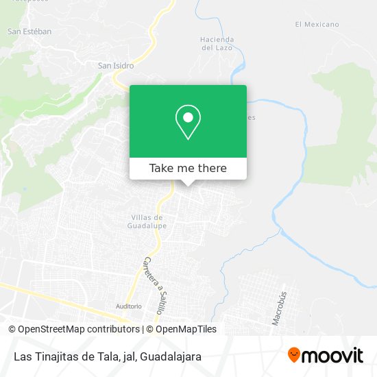 Las Tinajitas de Tala, jal map