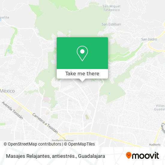 Mapa de Masajes Relajantes, antiestrés.