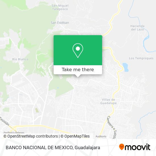 Mapa de BANCO NACIONAL DE MEXICO