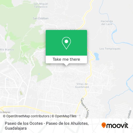 Paseo de los Ocotes - Paseo de los Ahuilotes map