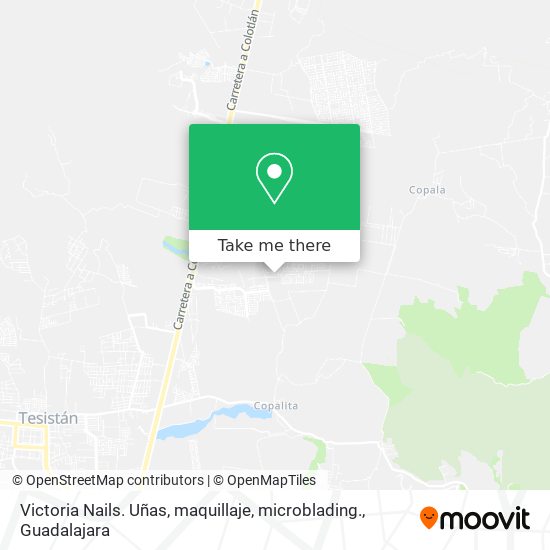 Mapa de Victoria Nails. Uñas, maquillaje, microblading.