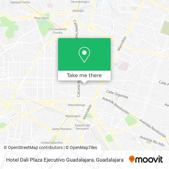 Hotel Dali Plaza Ejecutivo Guadalajara map