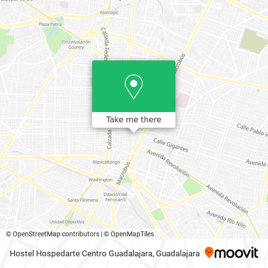 Hostel Hospedarte Centro Guadalajara map