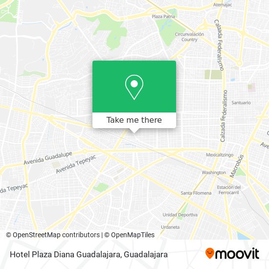 Hotel Plaza Diana Guadalajara map