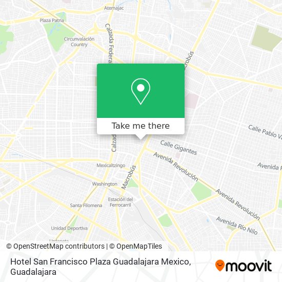 Hotel San Francisco Plaza Guadalajara Mexico map