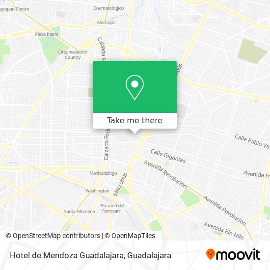 Mapa de Hotel de Mendoza Guadalajara
