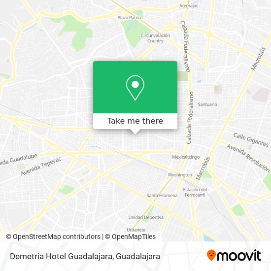 Mapa de Demetria Hotel Guadalajara