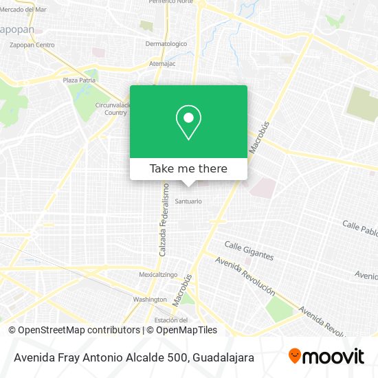 Avenida Fray Antonio Alcalde 500 map