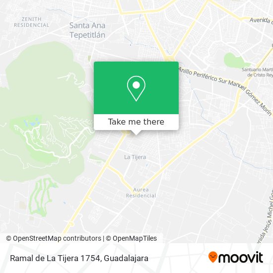 Ramal de La Tijera 1754 map