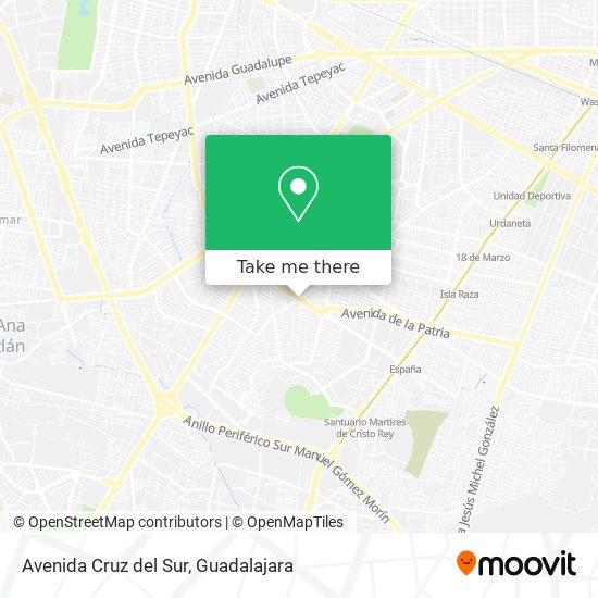 Avenida Cruz del Sur map