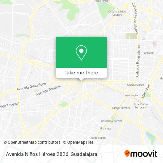 Avenida Niños Héroes 2826 map