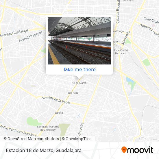 Estación 18 de Marzo map