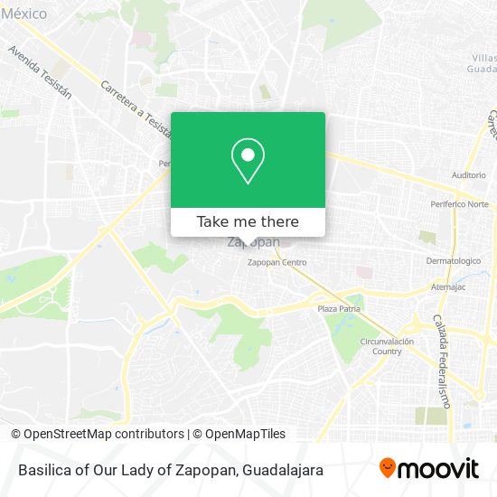 Basilica of Our Lady of Zapopan map