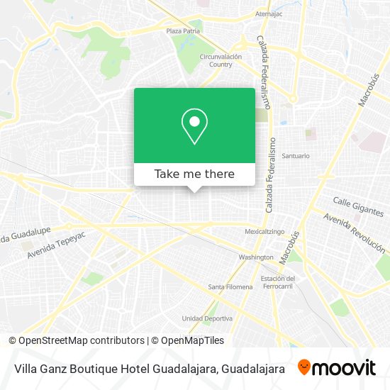 Mapa de Villa Ganz Boutique Hotel Guadalajara