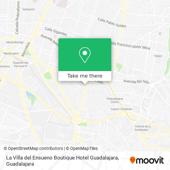 Mapa de La Villa del Ensueno Boutique Hotel Guadalajara