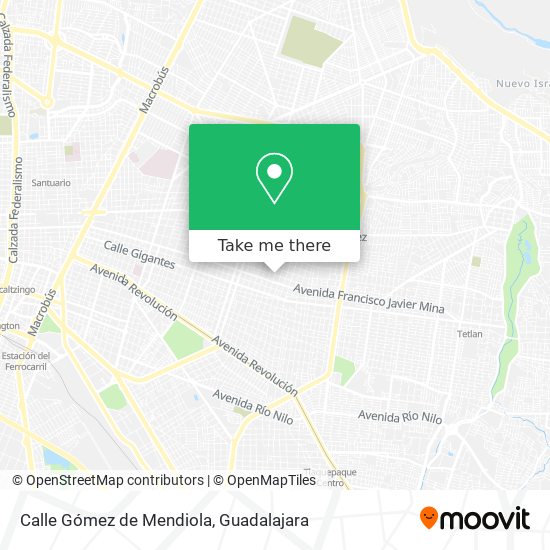 Mapa de Calle Gómez de Mendiola