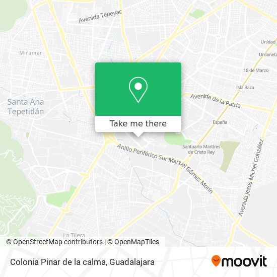 Colonia Pinar de la calma map
