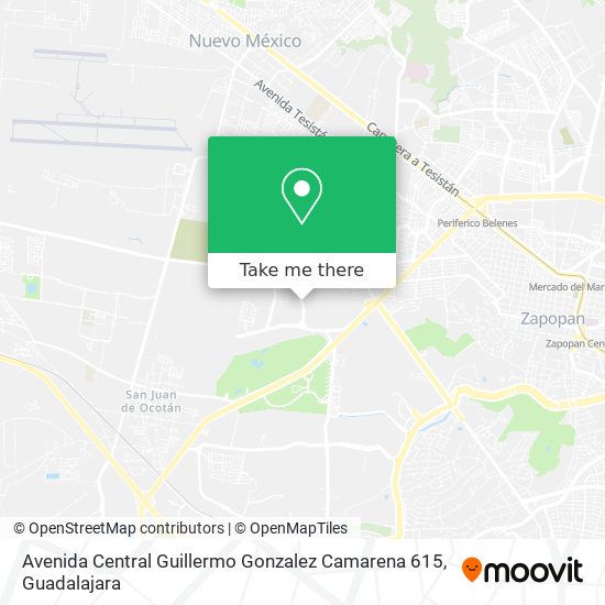 Mapa de Avenida Central Guillermo Gonzalez Camarena 615