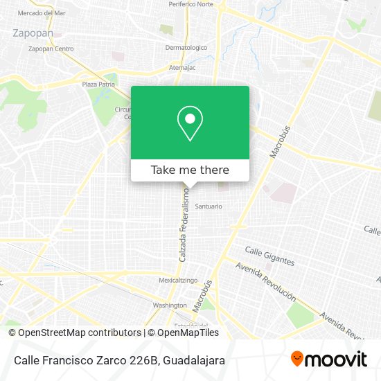 Mapa de Calle Francisco Zarco 226B