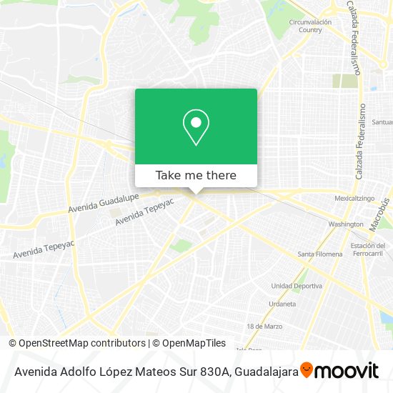 Mapa de Avenida Adolfo López Mateos Sur 830A