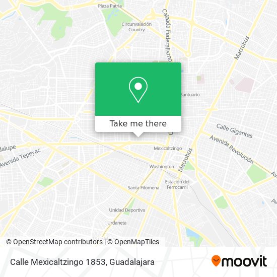 Calle Mexicaltzingo 1853 map