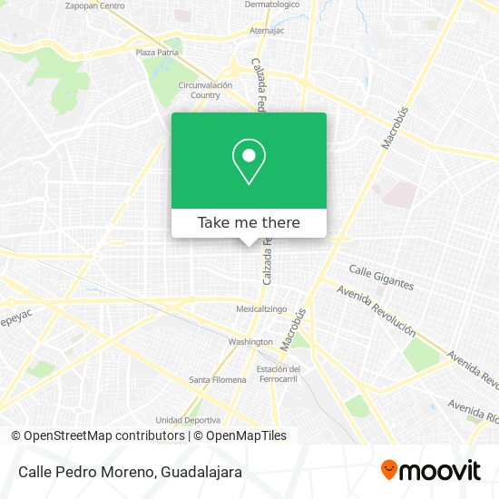 Mapa de Calle Pedro Moreno