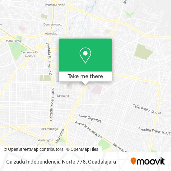 Mapa de Calzada Independencia Norte 778