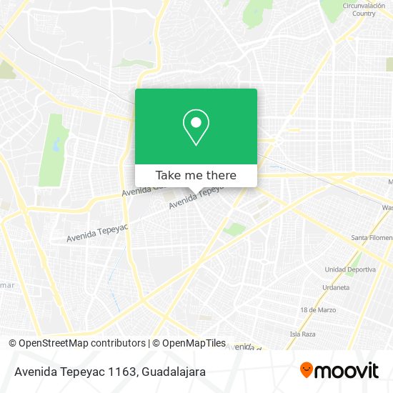 Avenida Tepeyac 1163 map