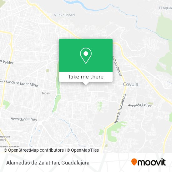 Alamedas de Zalatitan map