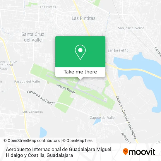 Aeropuerto Internacional de Guadalajara Miguel Hidalgo y Costilla map