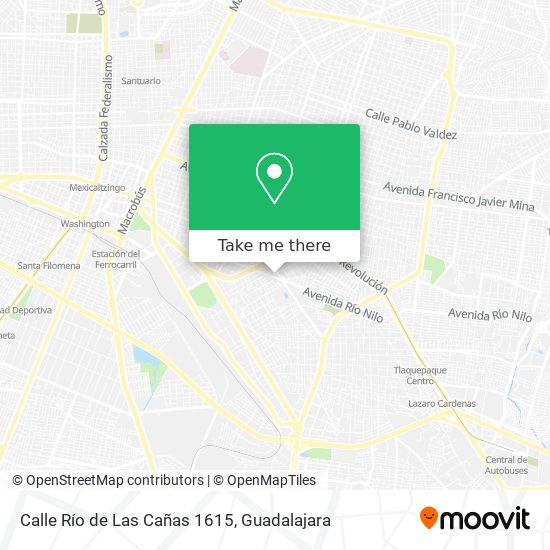 Mapa de Calle Río de Las Cañas 1615