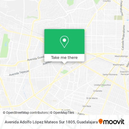 Mapa de Avenida Adolfo López Mateos Sur 1805