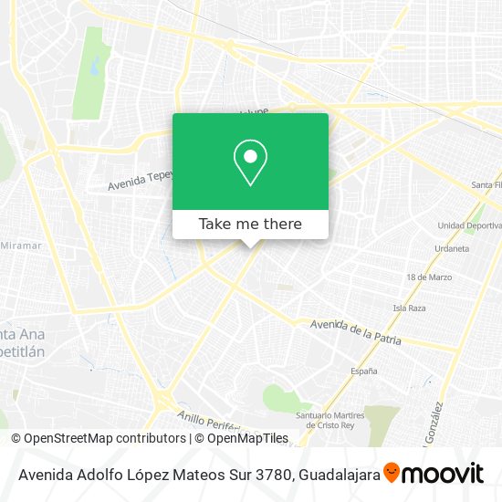 Avenida Adolfo López Mateos Sur 3780 map