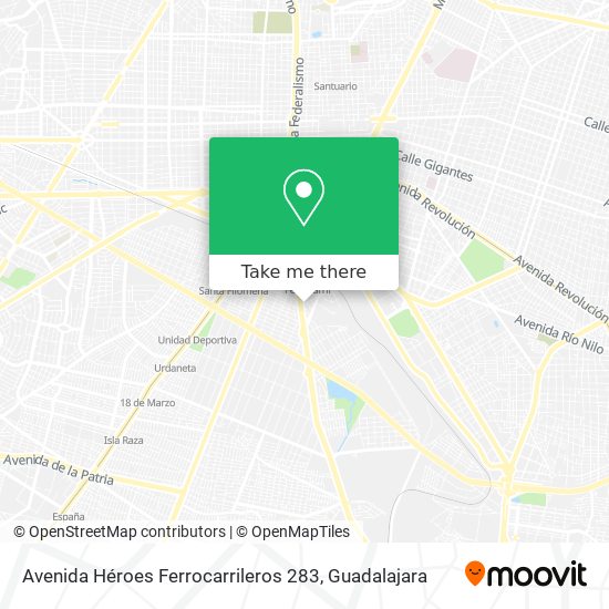 Avenida Héroes Ferrocarrileros 283 map