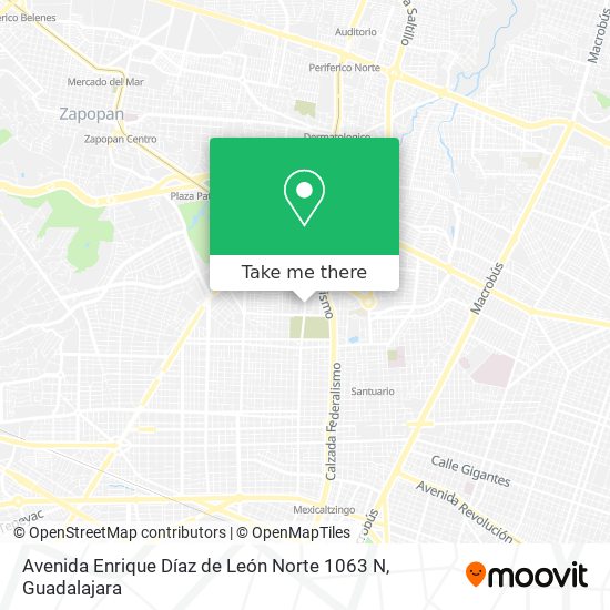Avenida Enrique Díaz de León Norte 1063 N map