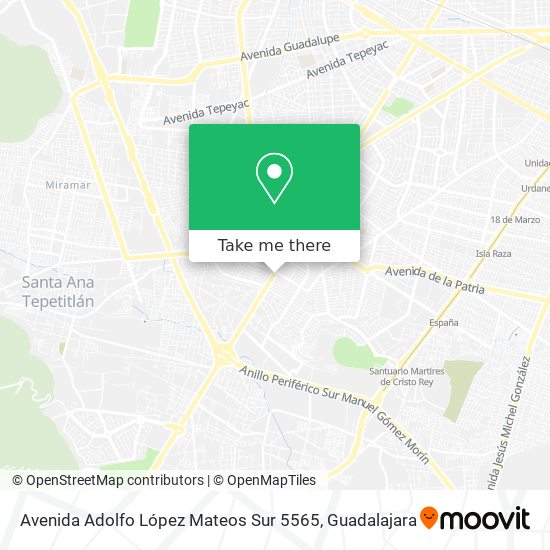 Avenida Adolfo López Mateos Sur 5565 map
