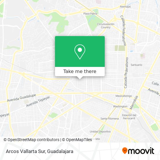 Mapa de Arcos Vallarta Sur