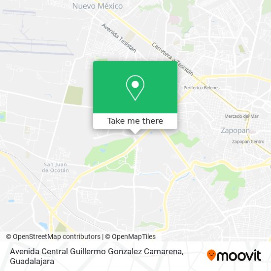 Mapa de Avenida Central Guillermo Gonzalez Camarena