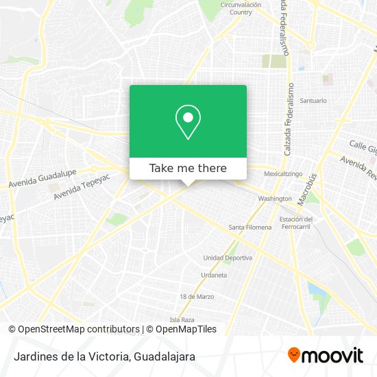 Jardines de la Victoria map