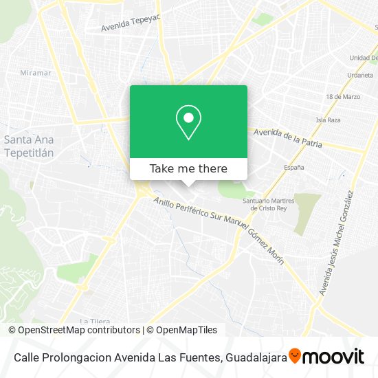 Calle Prolongacion Avenida Las Fuentes map
