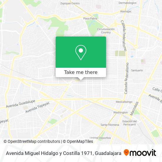 Avenida Miguel Hidalgo y Costilla 1971 map