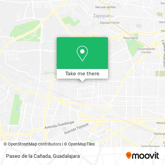 Paseo de la Cañada map