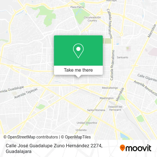Mapa de Calle José Guadalupe Zuno Hernández 2274