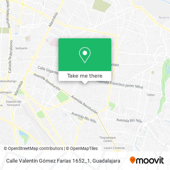 Mapa de Calle Valentín Gómez Farías 1652_1