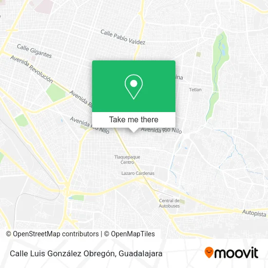 Mapa de Calle Luis González Obregón