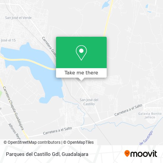 Parques del Castillo Gdl map