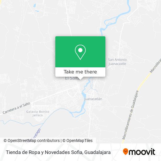 How to get to Tienda de Ropa y Novedades Sofia in Juanacatlán by Bus?