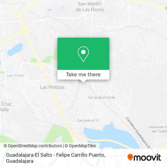 Guadalajara-El Salto - Felipe Carrillo Puerto map