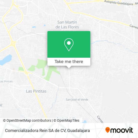 Mapa de Comercializadora Rein SA de CV