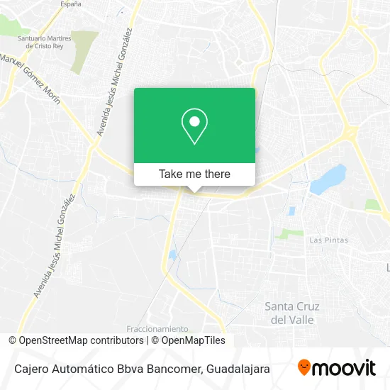Mapa de Cajero Automático Bbva Bancomer